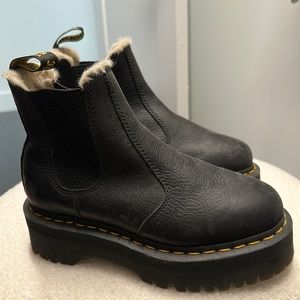 Authentic Dr Marten platform warm booties